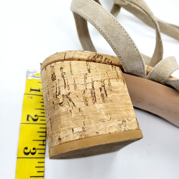 Gianvito Rossi Janis Beige Suede Wrap-Around Sandals Women's Size 7 (US) 37.5 - Picture 10 of 10